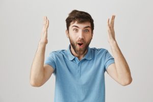 Beginners,Luck.,Portrait,Of,Excited,And,Thrilled,European,Man,With